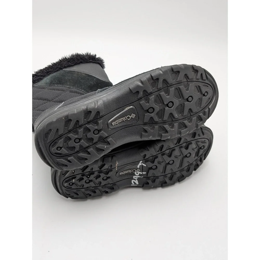 Columbia Ice Maiden II Women's Black Waterproof Winter Faux Fur Boots / Size 8.5